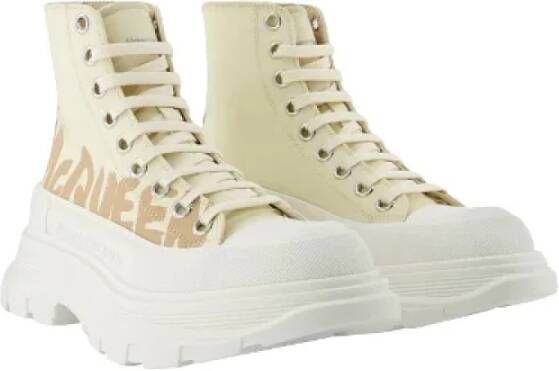 alexander mcqueen Leather sneakers Beige Dames