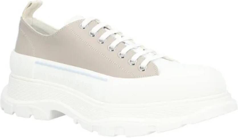 alexander mcqueen Leather sneakers Beige Heren