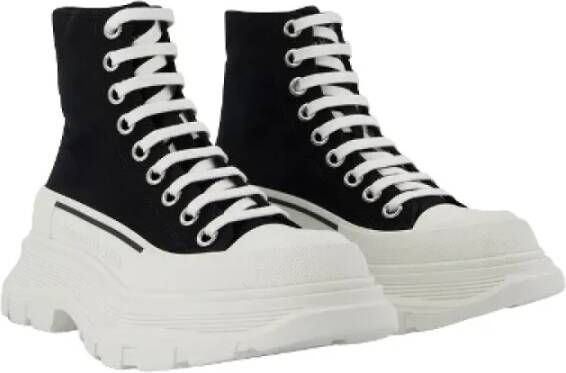 alexander mcqueen Leather sneakers Black Dames