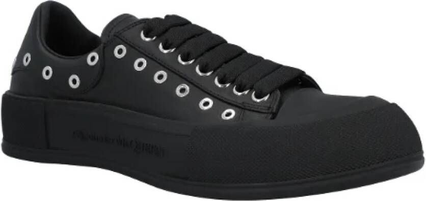 alexander mcqueen Leather sneakers Black Heren