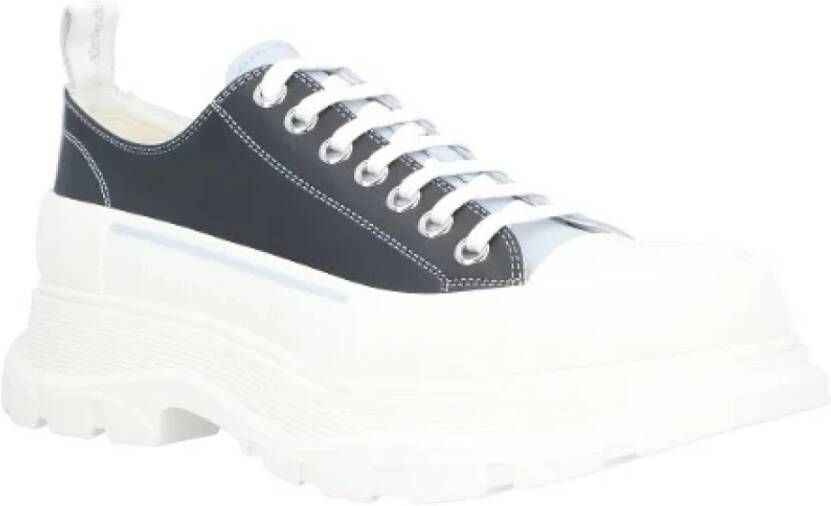 alexander mcqueen Leather sneakers Blue Heren