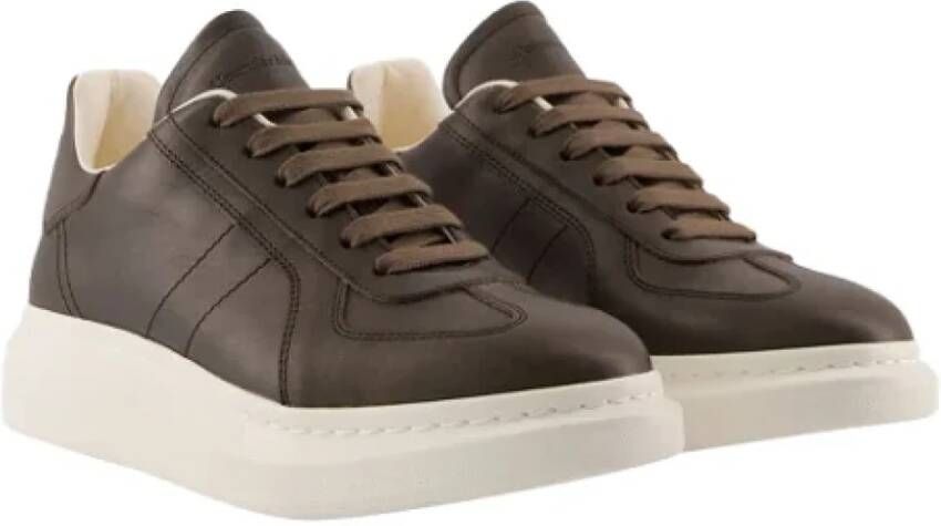 alexander mcqueen Leather sneakers Brown Dames