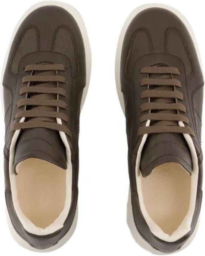 alexander mcqueen Leather sneakers Brown Dames