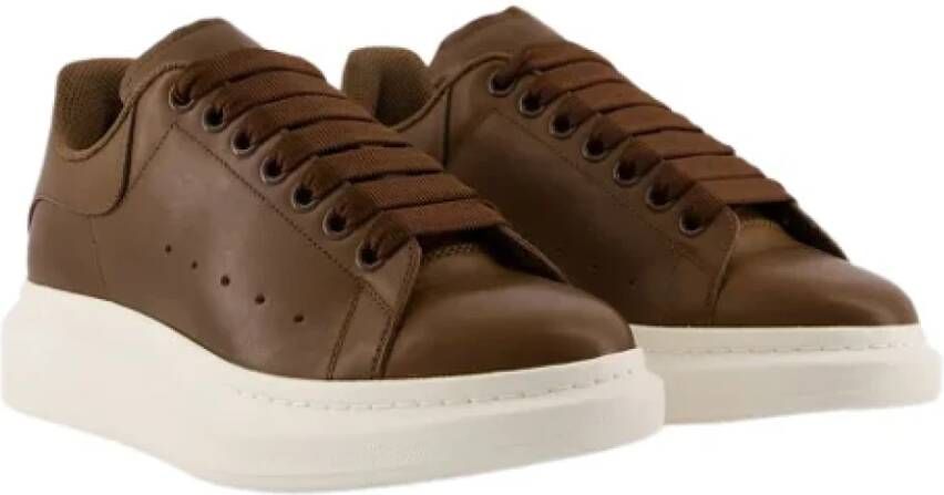 alexander mcqueen Leather sneakers Brown Dames