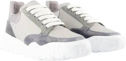 alexander mcqueen Leather sneakers Gray Dames
