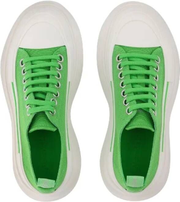 alexander mcqueen Leather sneakers Green Dames