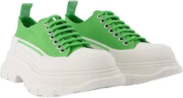 alexander mcqueen Leather sneakers Green Dames