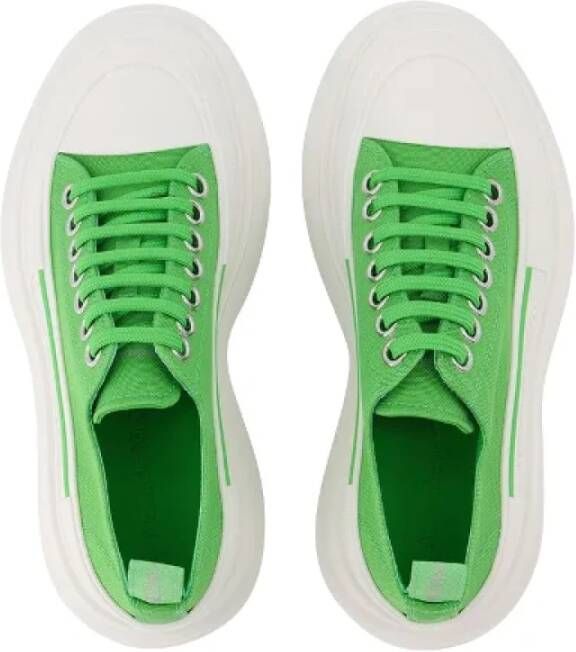 alexander mcqueen Leather sneakers Green Dames