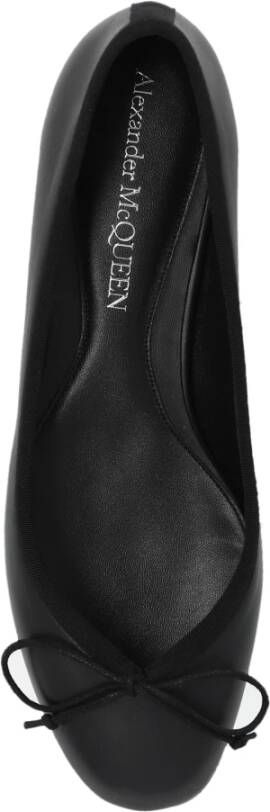 alexander mcqueen Leren balletflats Black Dames