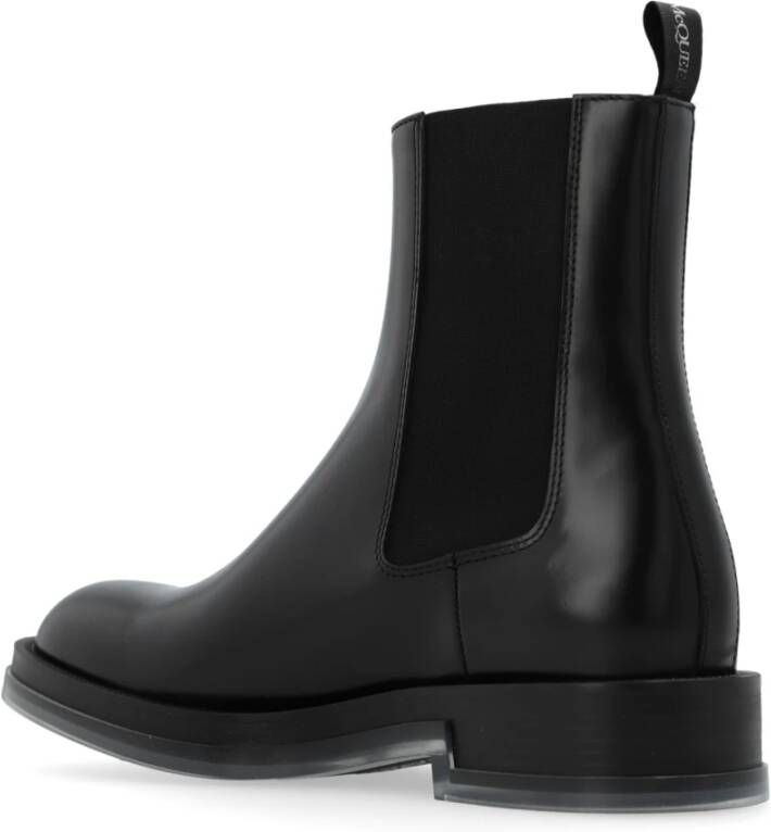 alexander mcqueen Leren Chelsea-laarzen Black Heren