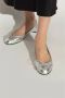 Alexander mcqueen Metallic Bow Platte Schoenen Gray Dames - Thumbnail 2