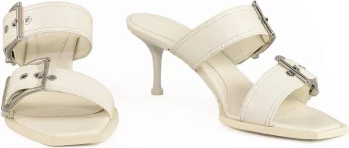 alexander mcqueen Leren Sandaal White Dames