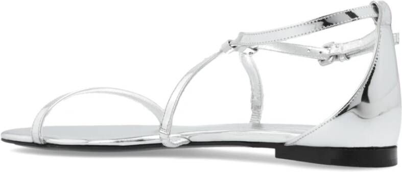 alexander mcqueen Leren sandalen Gray Dames