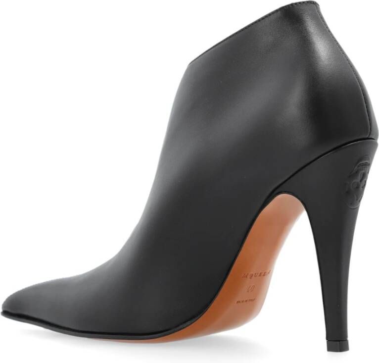 alexander mcqueen Leren schoenen met hak Black Dames