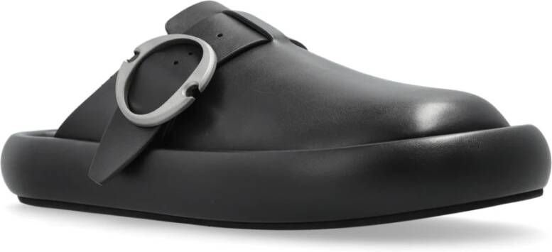 alexander mcqueen Leren slides Arc Black Heren