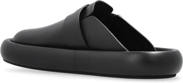 alexander mcqueen Leren slides Arc Black Heren