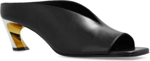 alexander mcqueen Leren Slides Black Dames