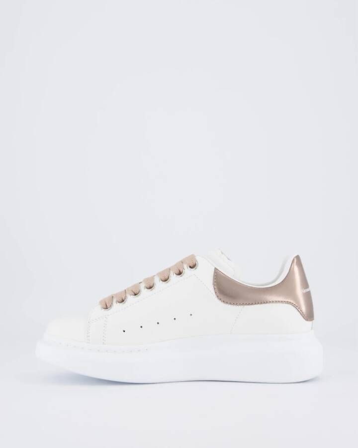 alexander mcqueen Leren Sneaker met Rubberen Zool White Dames