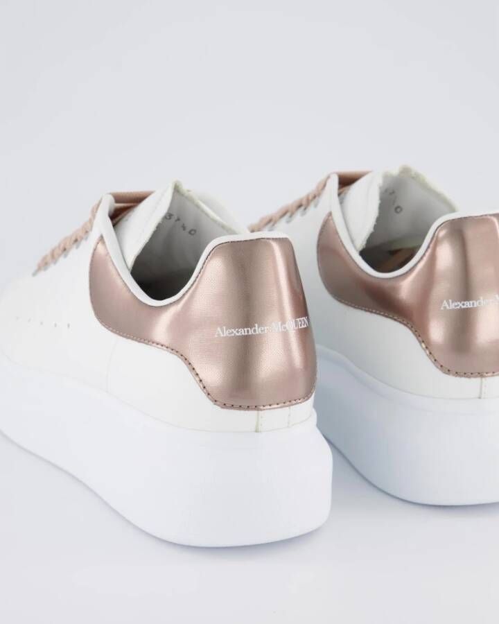 alexander mcqueen Leren Sneaker met Rubberen Zool White Dames