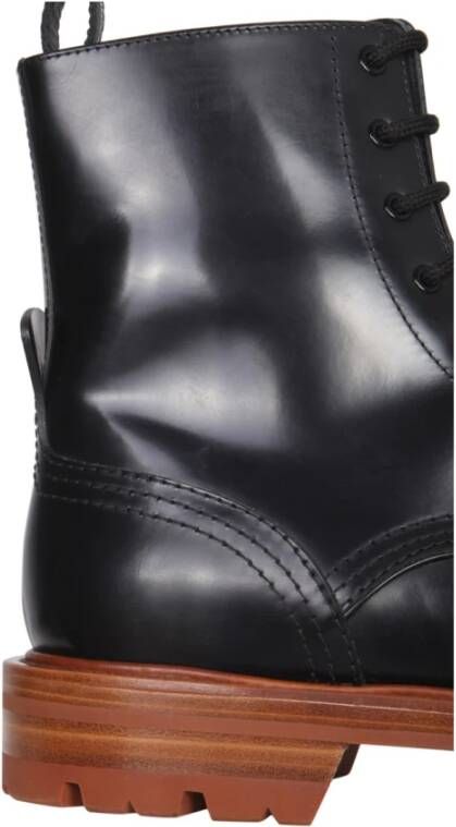 alexander mcqueen Leren Worker Boots met Dikke Zool Black Heren