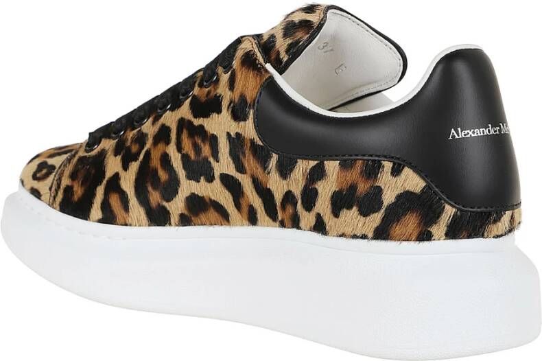 alexander mcqueen Luipaard Zwart Leren Sneaker Black Dames