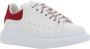 Alexander mcqueen Witte lage sneakers met fuchsia suède hiel White Dames - Thumbnail 2