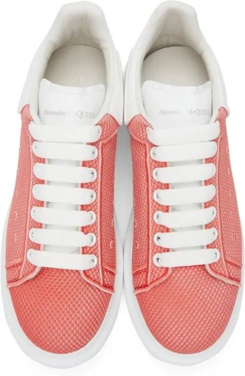 alexander mcqueen Oversized Sneakers met Geperforeerd Leren Detail Pink Heren