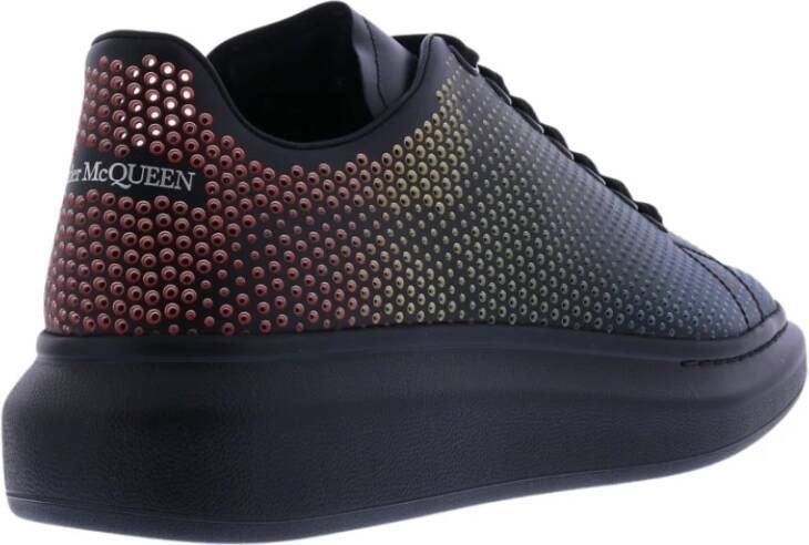 alexander mcqueen Premium Leren Oversized Sneakers Zwart Heren