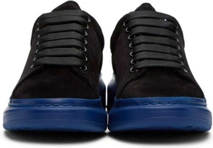 alexander mcqueen Suede Geperforeerde Sneakers Black Heren