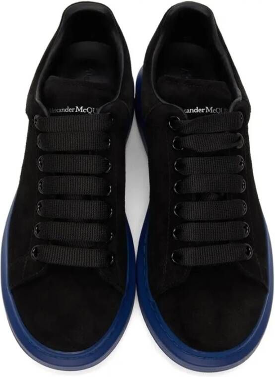 alexander mcqueen Suede Geperforeerde Sneakers Black Heren