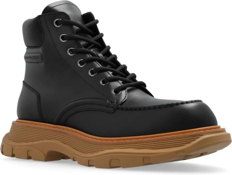 alexander mcqueen Plateauschoenen met vetersluiting Black Heren