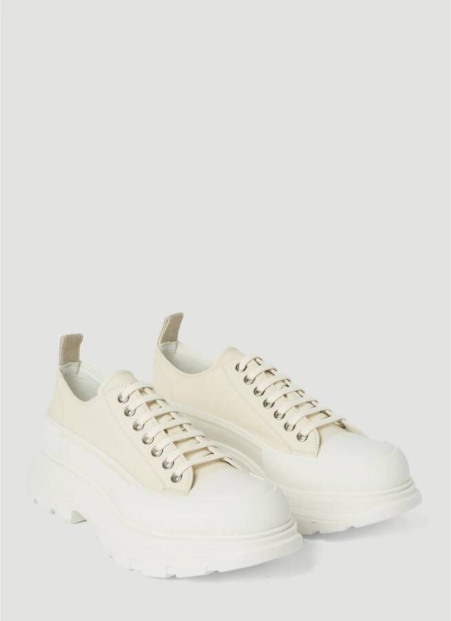 alexander mcqueen Platform Sneakers met Foliegestempeld Logo Wit Heren