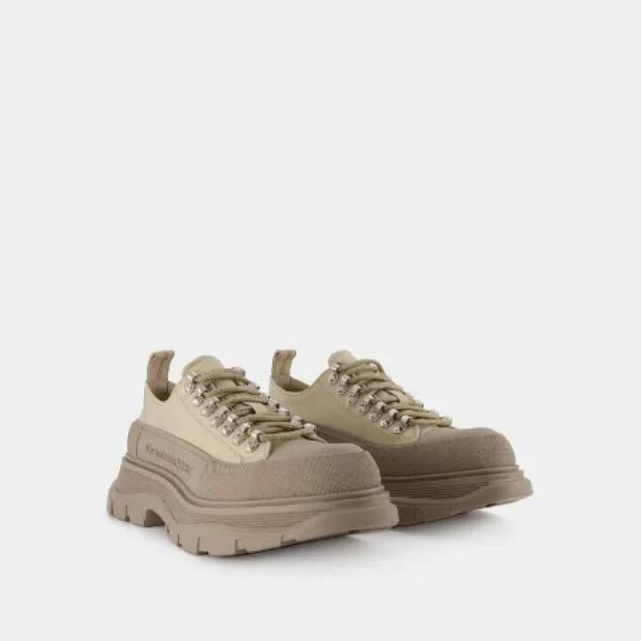 Alexander McQueen Pre-owned Cotton sneakers Beige Heren