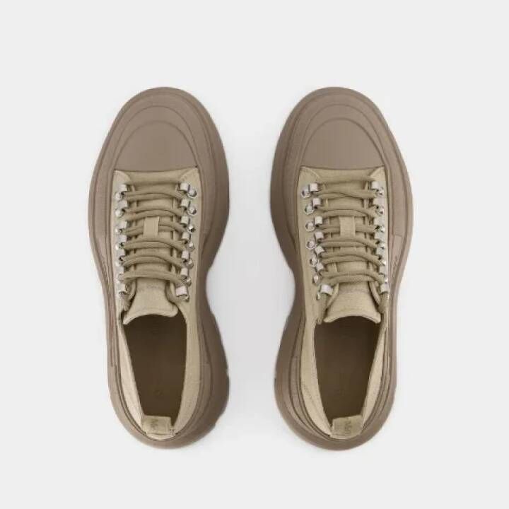 Alexander McQueen Pre-owned Cotton sneakers Beige Heren