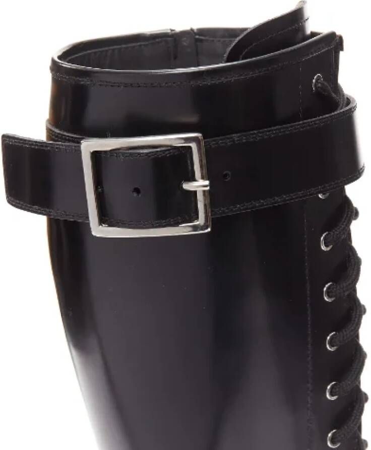 Alexander McQueen Pre-owned Leather boots Black Dames