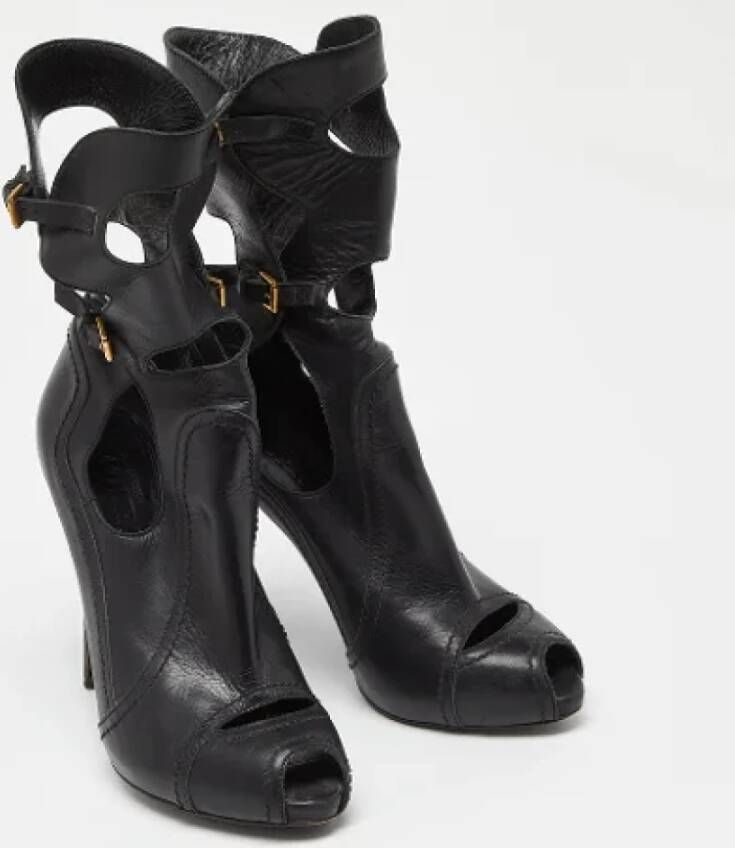 Alexander McQueen Pre-owned Leather boots Black Dames