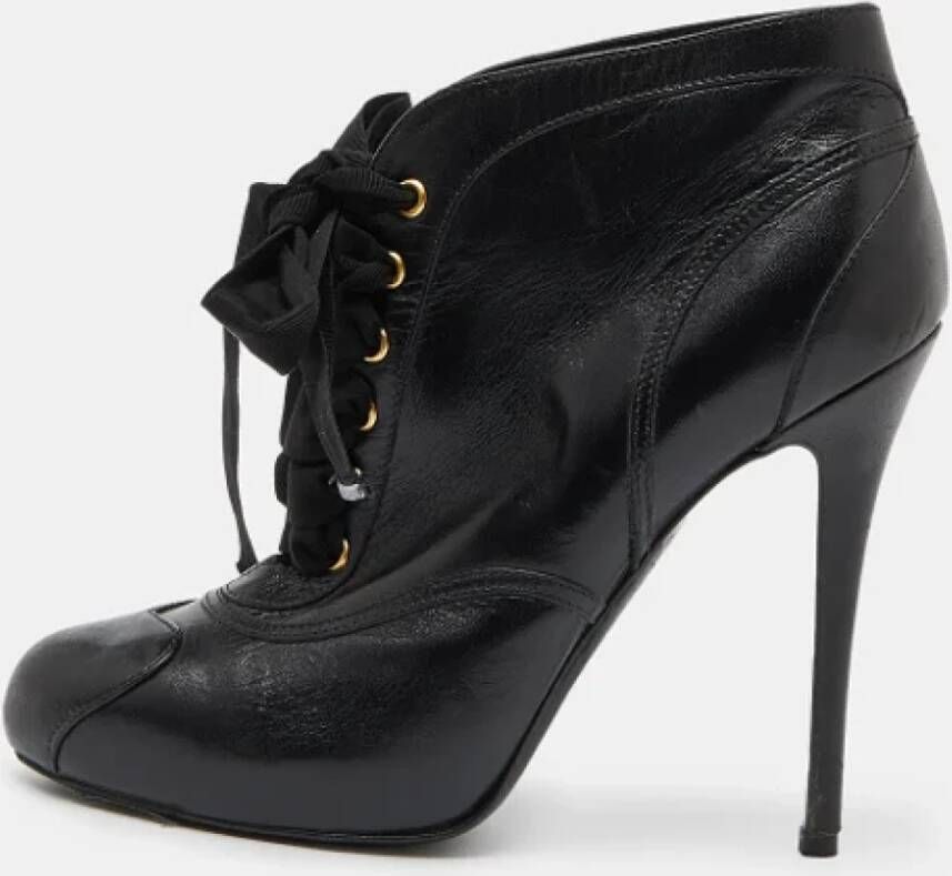 Alexander McQueen Pre-owned Leather boots Black Dames