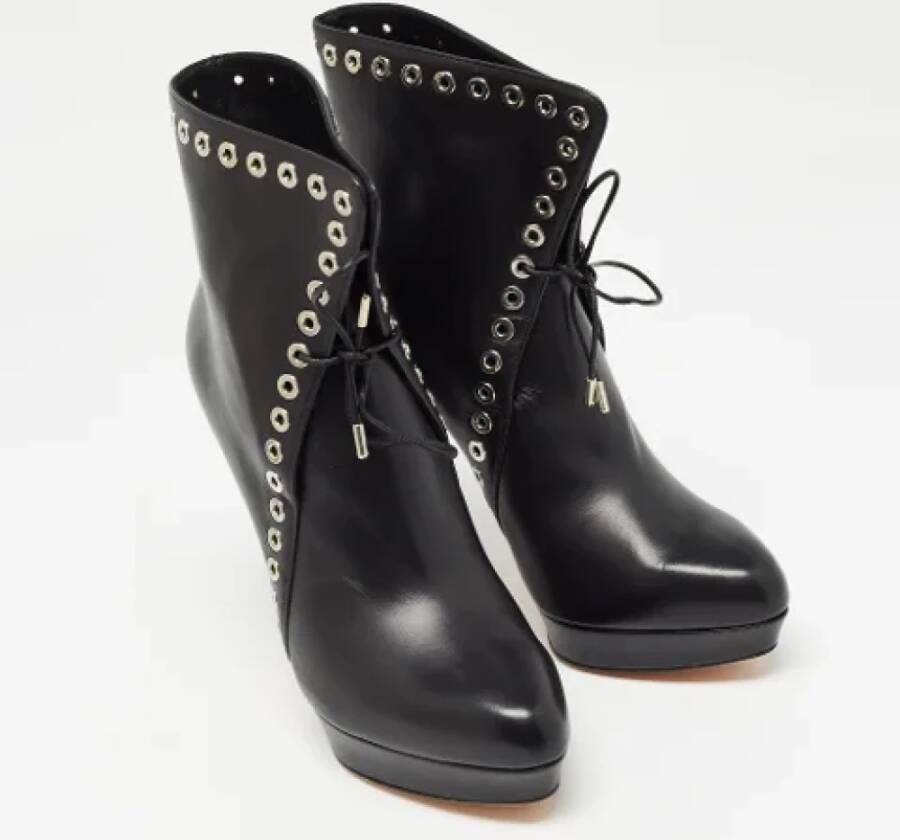 Alexander McQueen Pre-owned Leather boots Black Dames