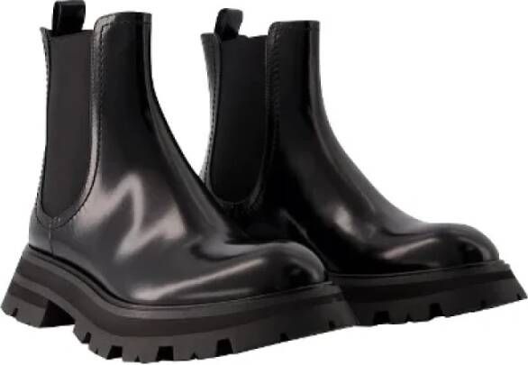 Alexander McQueen Pre-owned Leather boots Black Dames