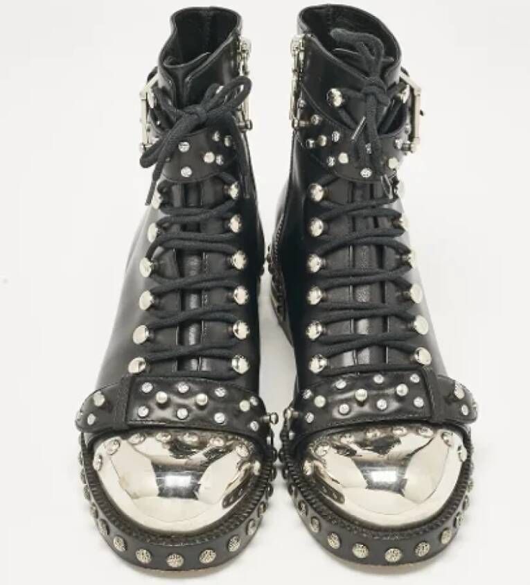 Alexander McQueen Pre-owned Leather boots Black Dames