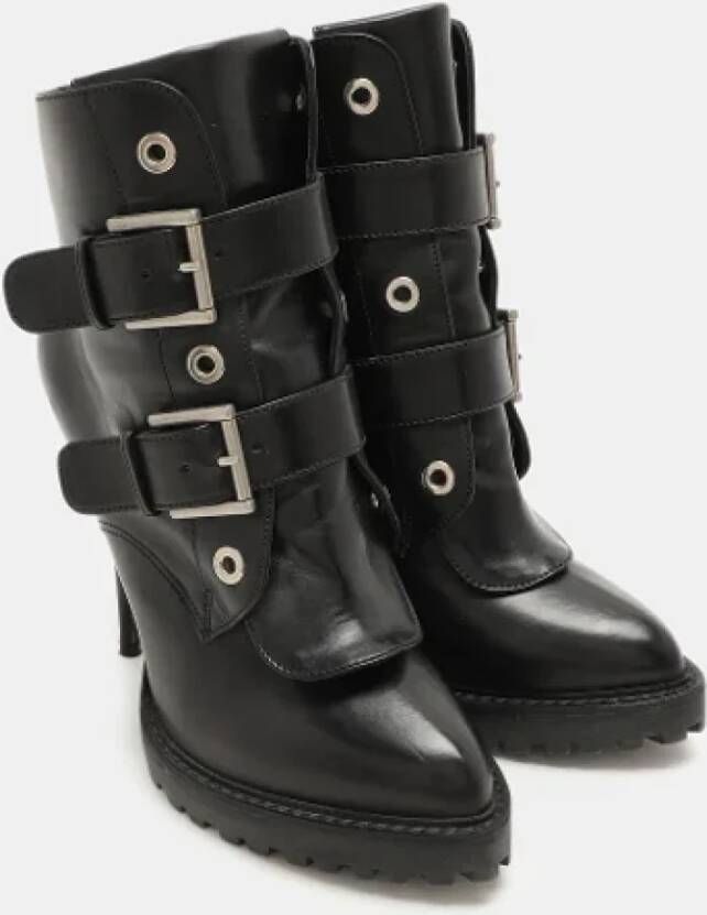 Alexander McQueen Pre-owned Leather boots Black Dames