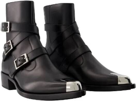 Alexander McQueen Pre-owned Leather boots Black Heren