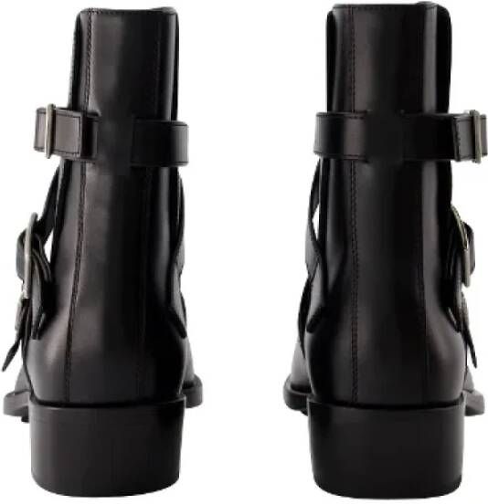 Alexander McQueen Pre-owned Leather boots Black Heren