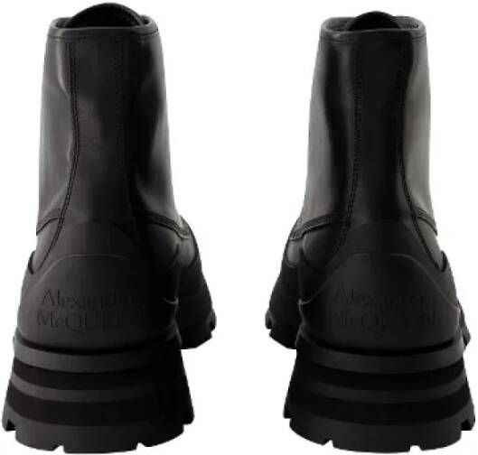 Alexander McQueen Pre-owned Leather boots Black Heren