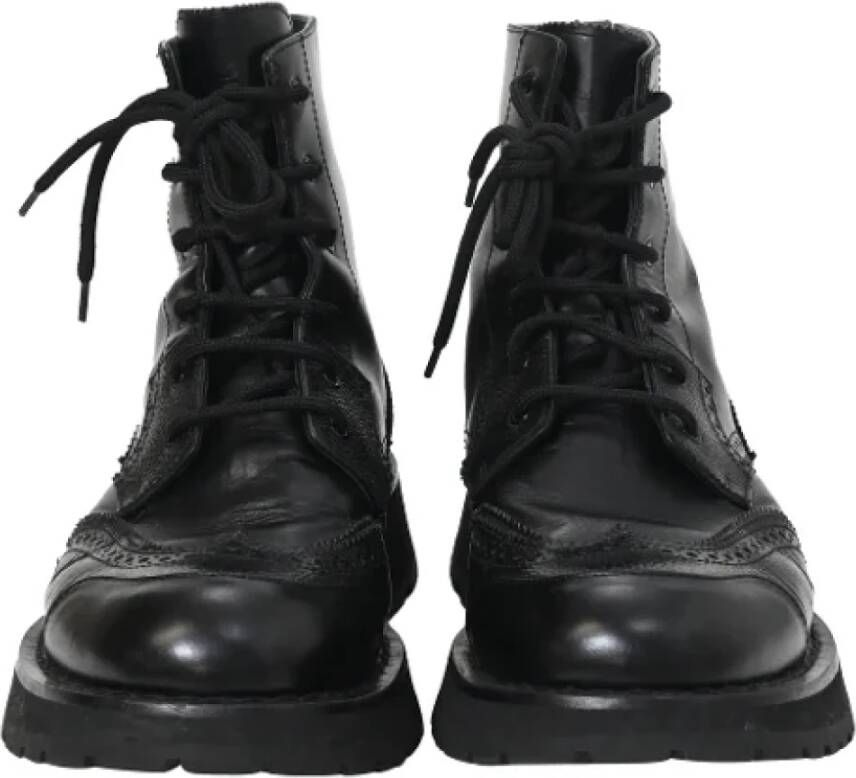 Alexander McQueen Pre-owned Leather boots Black Heren