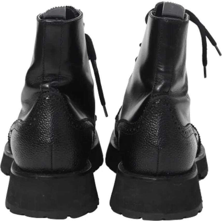 Alexander McQueen Pre-owned Leather boots Black Heren