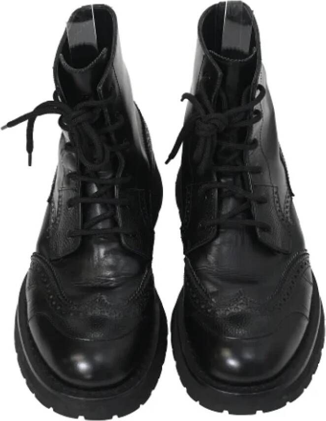 Alexander McQueen Pre-owned Leather boots Black Heren