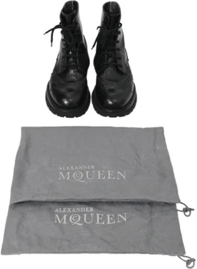 Alexander McQueen Pre-owned Leather boots Black Heren