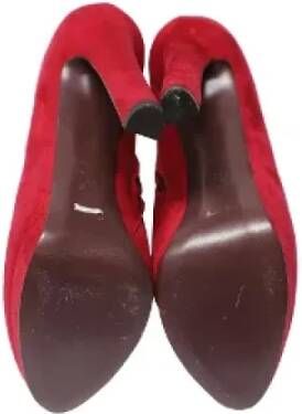 Alexander McQueen Pre-owned Leather boots Red Dames