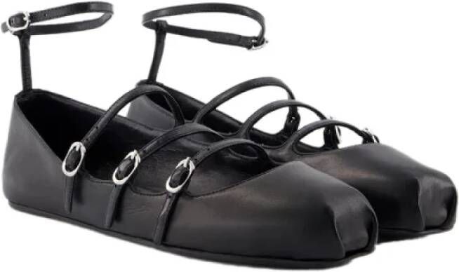 Alexander McQueen Pre-owned Leather flats Black Dames